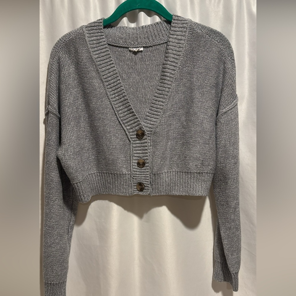 Garage Gray Button-Up Cardigan